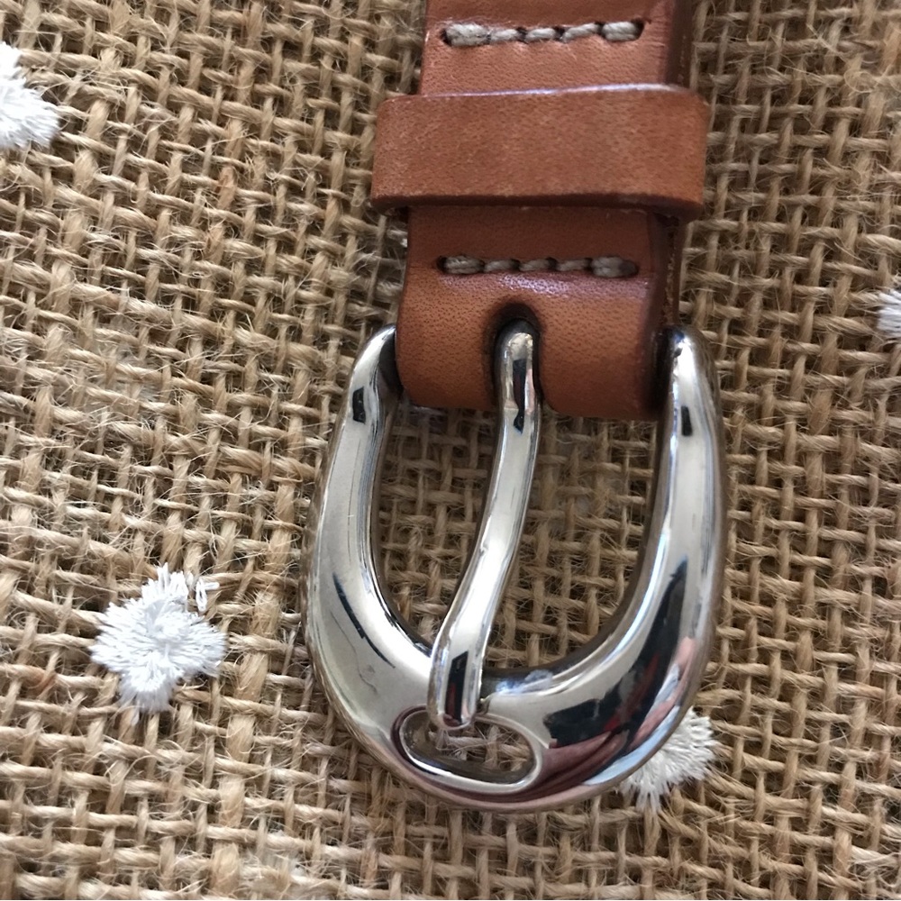 Dooney and Bourke vintage tan 1” wide leather belt made in Italy